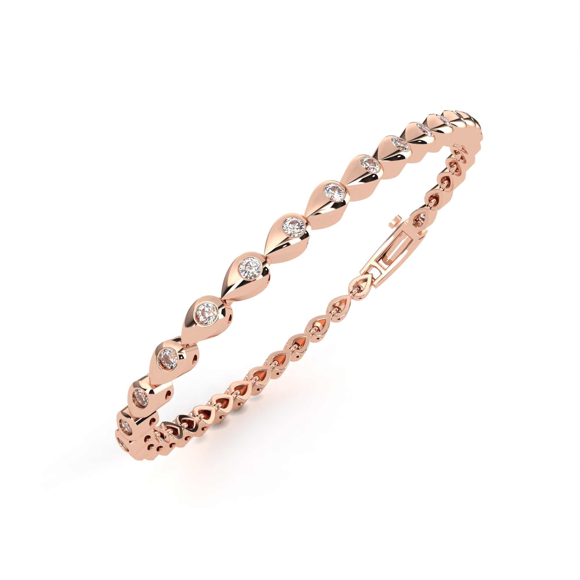 Solitairekart 1.02ct Round Cut Natural Diamond Bracelet-HI Color. VS-SI Clarity